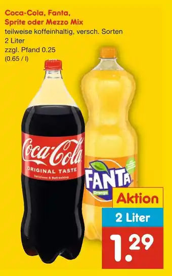 Netto Marken-Discount Coca-cola, fanta, sprite oder mezzo mix Angebot