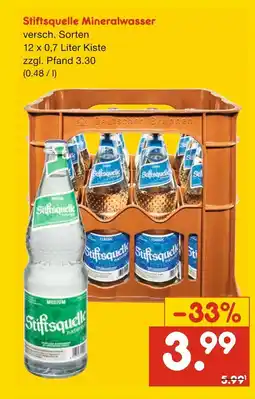 Netto Marken-Discount Stiftsquelle mineralwasser Angebot