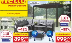 Netto Marken-Discount Juskys gartenmöbel manacor oder lamellendach tahiti Angebot