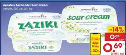 Netto Marken-Discount Apostels zaziki oder sour cream Angebot