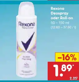 Netto Marken-Discount Rexona deospray oder roll-on Angebot