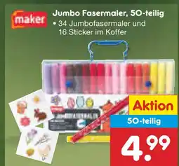 Netto Marken-Discount Maker jumbo fasermaler, 50-teilig Angebot