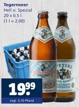 Getränkewelt Tegernseer hell o. spezial Angebot