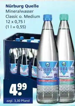 Getränkewelt Nürburg quelle mineralwasser classic o. medium Angebot