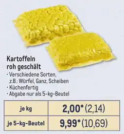 METRO Kartoffeln roh geschält Angebot