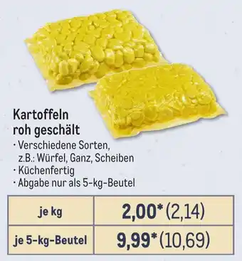 METRO Kartoffeln roh geschält Angebot