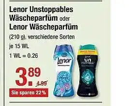 V Markt Lenor Unstoppables Wäscheparfüm Oder Lenor Wäscheparfüm Angebot