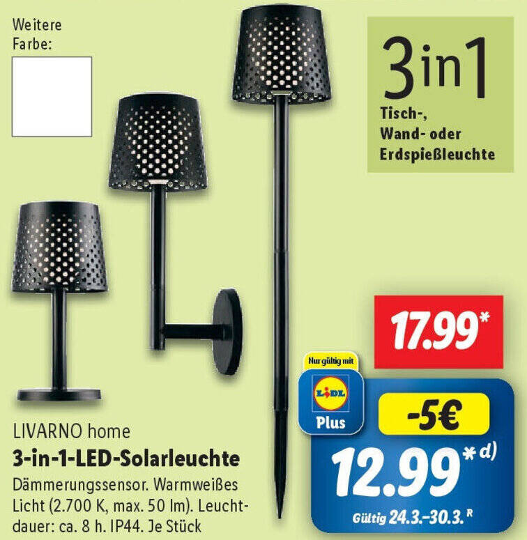 Stilvolle Livarno Led Solarleuchte Bilder