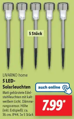 Lidl LIVARNO home 5 LED Solarleuchten Angebot