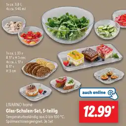 Lidl LIVARNO home Glas-Schalen-Set, 5-teilig Angebot