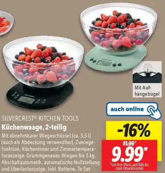 Lidl SILVERCREST KITCHEN TOOLS Küchenwaage, 2-teilig Angebot