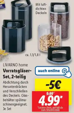 Lidl LIVARNO home Vorratsgläser Set, 2-teilig Angebot