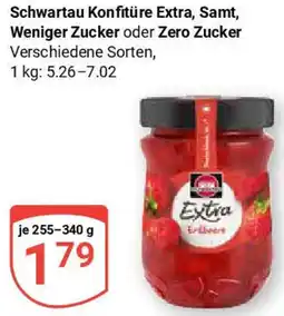 Globus Schwartau Konfitüre Extra, Samt, Weniger Zucker oder Zero Zucker Angebot