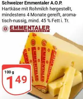 Globus Schweizer Emmentaler A.O.P. Angebot