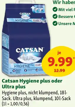 Fressnapf Catsan Hygiene plus oder Ultra plus Angebot