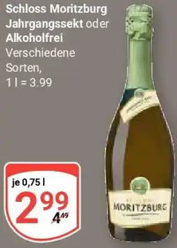 Globus Schloss Moritzburg Jahrgangssekt oder Alkoholfrei Angebot