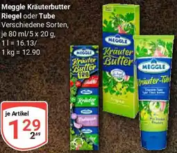 Globus Meggle Kräuterbutter Riegel oder Tube Angebot