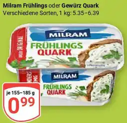 Globus Milram Frühlings oder Gewürz Quark Angebot