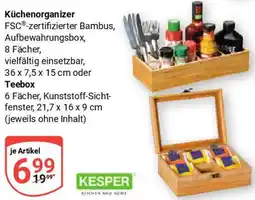 Globus KESPER Küchenorganizer oder Teebox Angebot