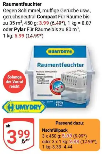 Globus HUMYDRY Raumentfeuchter Angebot