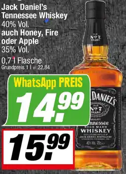 L. STROETMANN GROSSMARKT Jack Daniel's Tennessee Whiskey auch Honey, Fire oder Apple Angebot