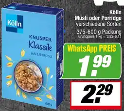 L. STROETMANN GROSSMARKT Kölln Müsli oder Porridge Angebot