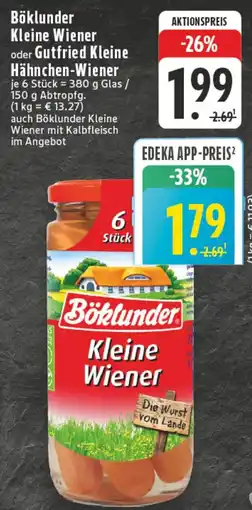 Kaufland Böklunder Kleine Wiener oder Gutfried Kleine Hähnchen-Wiener Angebot