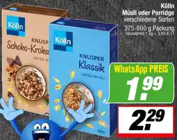 L. STROETMANN GROSSMARKT Kölln Müsli oder Porridge Angebot