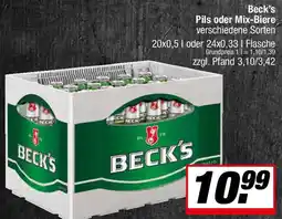 L. STROETMANN GROSSMARKT Beck's Pils oder Mix-Biere Angebot