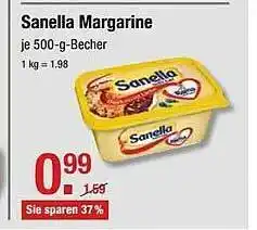 V Markt Sanella Margarine 500g Becher Angebot