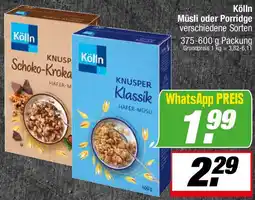 L. STROETMANN GROSSMARKT Kölln Müsli oder Porridge Angebot