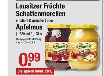 V Markt Lausitzer Früchte Schattenmorellen Oder Apfelmus Angebot