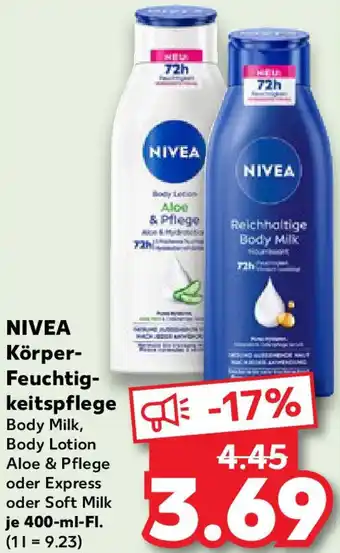 Kaufland NIVEA Körper Feuchtigkeitspflege Angebot