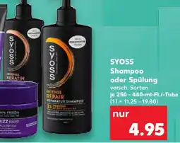 Kaufland SYOSS Shampoo oder Spülung Angebot