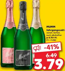 Kaufland MUMM Jahrgangssekt Angebot