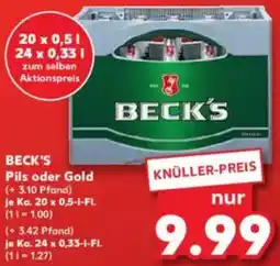 Kaufland BECK'S Pils oder Gold Angebot