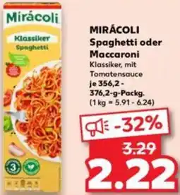 Kaufland MIRÁCOLI Spaghetti oder Maccaroni Angebot