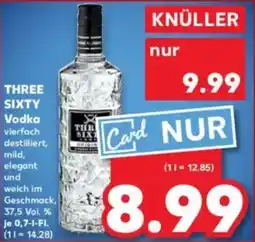 Kaufland THREE SIXTY Vodka Angebot