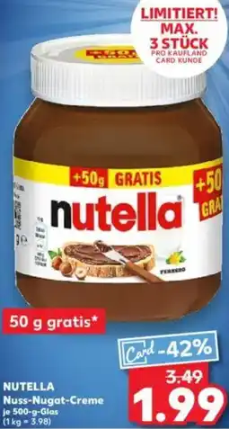 Kaufland NUTELLA Nuss-Nugat-Creme Angebot