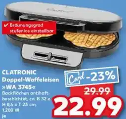 Kaufland CLATRONIC Doppel-Waffeleisen WA 3745 Angebot