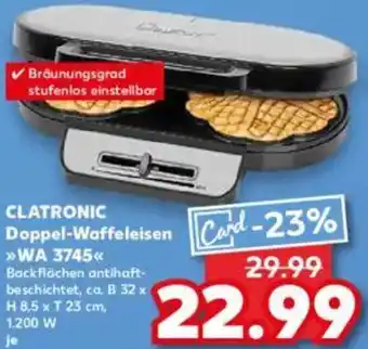 Kaufland CLATRONIC Doppel-Waffeleisen WA 3745 Angebot