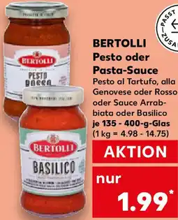 Kaufland BERTOLLI Pesto oder Pasta-Sauce Angebot