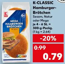 Kaufland K-CLASSIC Hamburger Brötchen Angebot