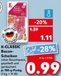 Kaufland K-CLASSIC Bacon Scheiben Angebot