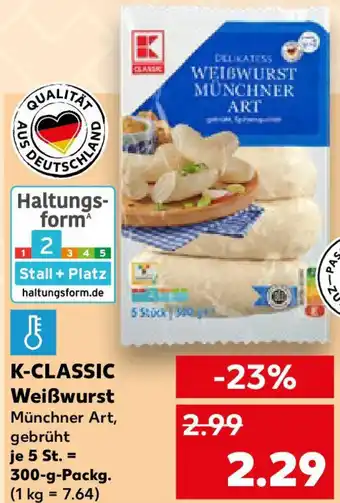 Kaufland K-CLASSIC Weißwurst Angebot