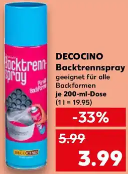 Kaufland DECOCINO Backtrennspray Angebot