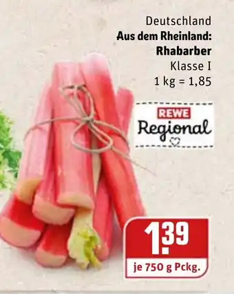 REWE Rhabarber 750g Angebot