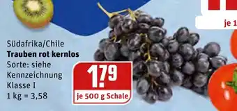 REWE Trauben rot kernlos 500 g Angebot