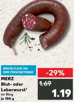 Kaufland MERZ Blut- oder Leberwurst Angebot