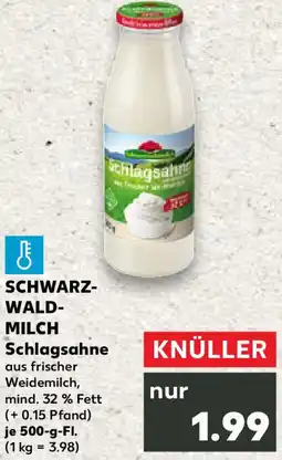 Kaufland SCHWARZWALDMILCH Schlagsahne Angebot